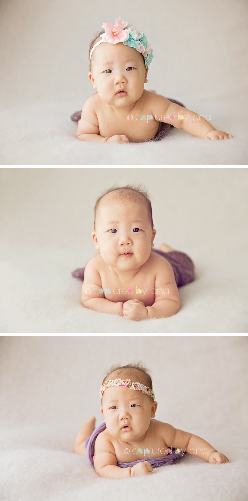 Baby girl celebrating 100 days Baby girl celebrating 100 days